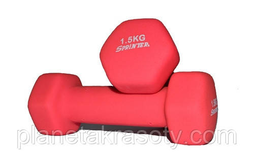 Гантель неопренова SPRINTER 1,5 кг.