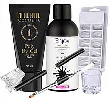Стартовий набір для нарощування нігтів полігелем Milano