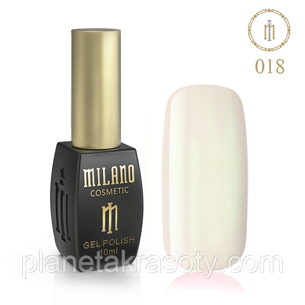 Гель Лак MILANO 10ml № 018 (М'ятно-Кремовий)