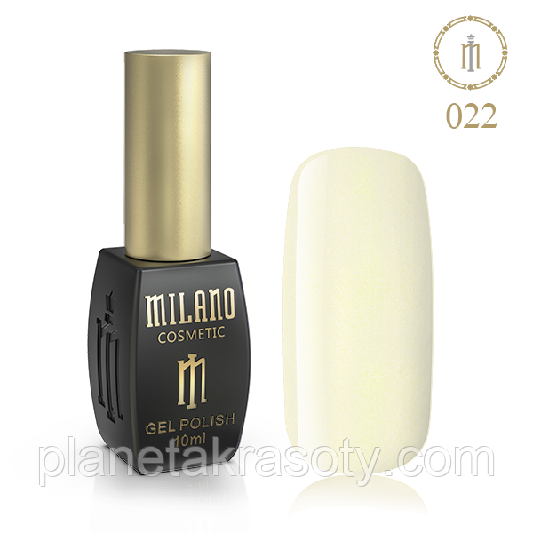 Гель Лак MILANO 10ml № 022 (Снежное Сияние)