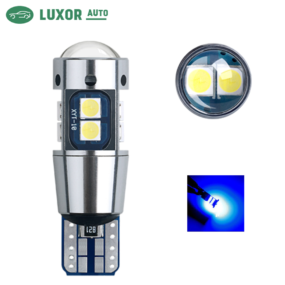 Світлодіодні LED-лампи W5W T10 3030 10SMD лінгза Canbus Samsung (синій)