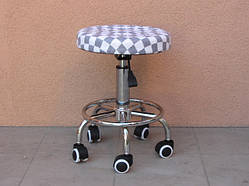 Стілець для майстра манікюру і педикюру без спинки (шахматка)
