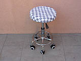 Стілець для майстра манікюру і педикюру без спинки (шахматка), фото 3