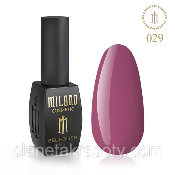 Гель Лак MILANO 8 Мл № 029 (Карміново-Рожевий)
