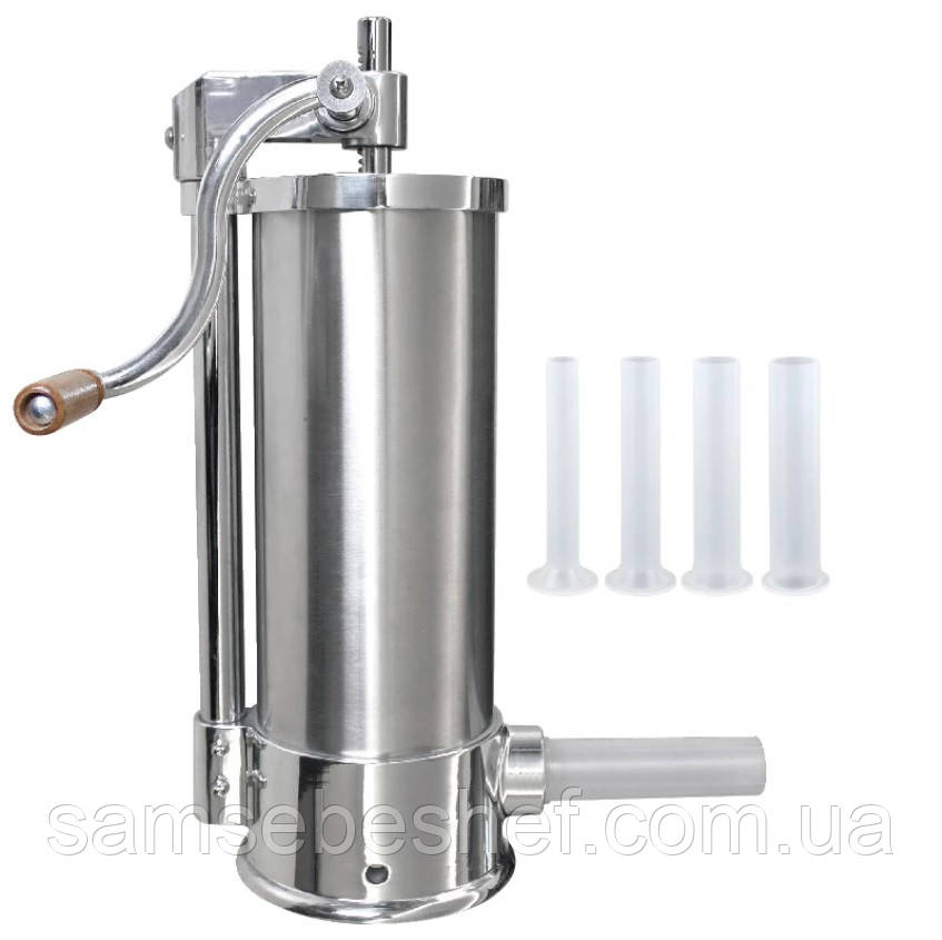 Ковбасний шприц вертикальний 3 кг Vanessa 27007, фото 1