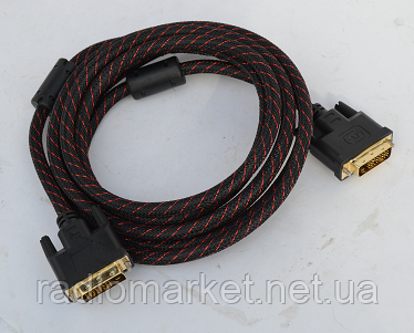 Кабель штекер DVI - штекер DVI, 1,5 метра, фото 1