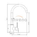 Змішувач для кухні білий Invena Iron BZ-53-L02, фото 4