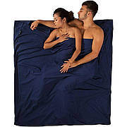 Вкладиш в спальник Premium Cotton Travel Liner Double, 185 см, Navy Blue від Sea to Summit (STS ADBLOSNB)