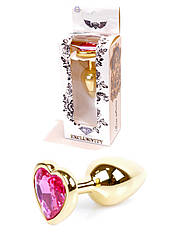 Анальна пробка -Jewellery Gold  Heart PLUGPink