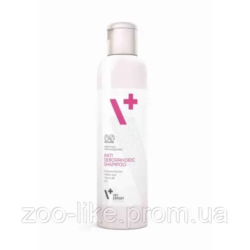 Противосеборейный шампунь VetExpert Antiseborrhoeic Shampoo для кошек и собак, 250 мл - фото 1 - id-p1610190623
