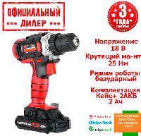 Шуруповерт акумуляторний STORM INTERTOOL WT-0314 (18, 1.3 в/ч, двошвидкісний) YLP