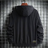 Куртка вітровка підліткова чоловіча молодіжна з капюшоном, фото 6