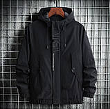 Куртка вітровка підліткова чоловіча молодіжна з капюшоном, фото 3