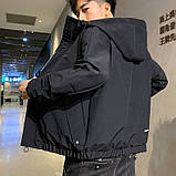 Куртка ветровка чоловіча молодіжна з капюшоном, фото 2