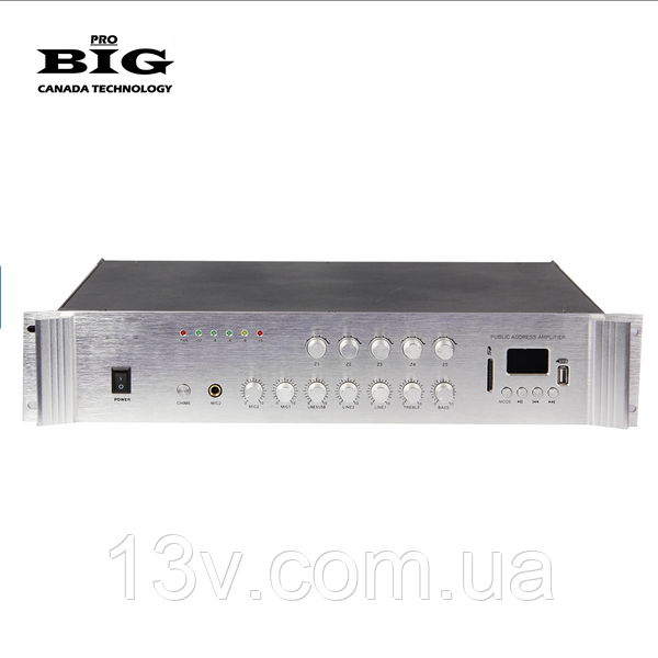 Підсилювачь BIG PADIG100 5zone MP3/FM/BT REMOTE