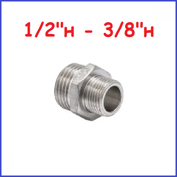 Ніпель редукційний 3/8"-1/2" латунний (Чехія), фото 1