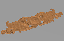 Картуш/різьблений дерев'яний декор для меблів/Крапка 4