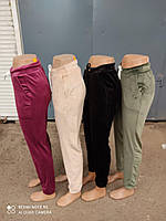 Спортивные женские штаны джогеры велюр от 42 до 58
