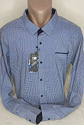 Батальна сорочка чоловіча Mir Taron vd-0008 блакитна Туреччина з довгим рукавом, стильна