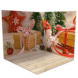 Новорічний кутовий фотофон, вініловий 100х100см, Frontlit 450 г/м2 №58514