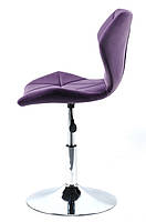 Стілець Torino CH-Base пурпур 1013 оксамит на хромованому млинці D-385 mm, поворотний із регулюванням висоти, фото 9