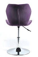 Стілець Torino CH-Base пурпур 1013 оксамит на хромованому млинці D-385 mm, поворотний із регулюванням висоти, фото 4