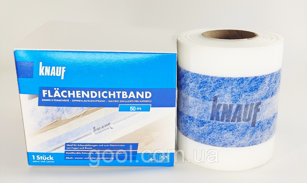 Герметизуюча стрічка гідроізоляційна Knauf Flachendichtband рулон 50 метрів