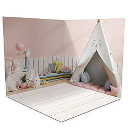 Вініловий кутовий фотофон 120х120см, Frontlit 450 г/м2 №58079