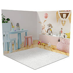 Вініловий кутовий фотофон 160х160см, Frontlit 450 г/м2 №58080