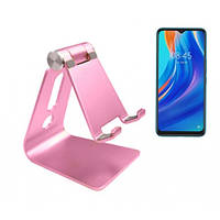 Підставка настільна для смартфона, алюмінієвий тримач, рожевий, 106021