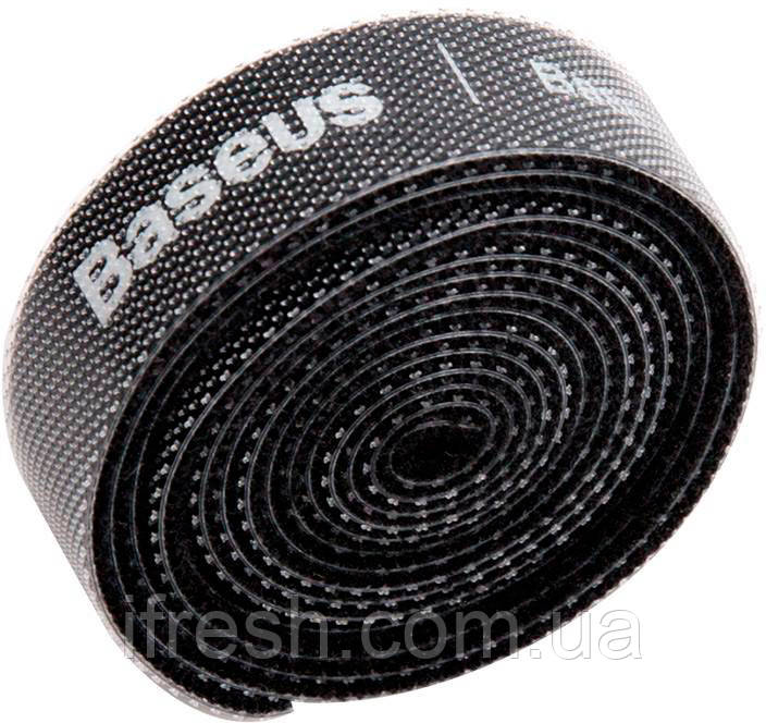 Органайзер проводов Baseus Colourful Circle Velcro strap 3m, Black (ACMGT-F01)