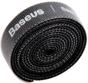 Органайзер проводів Baseus Colourful Circle Velcro strap 3m, Black (ACMGT-F01)