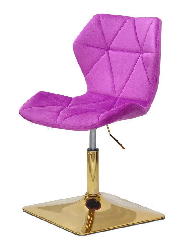 Стілець Torino 4 GD-Base бузковий 1022 велюр, на золотій квадратній нозі з регулюванням висоти сидіння, фото 1