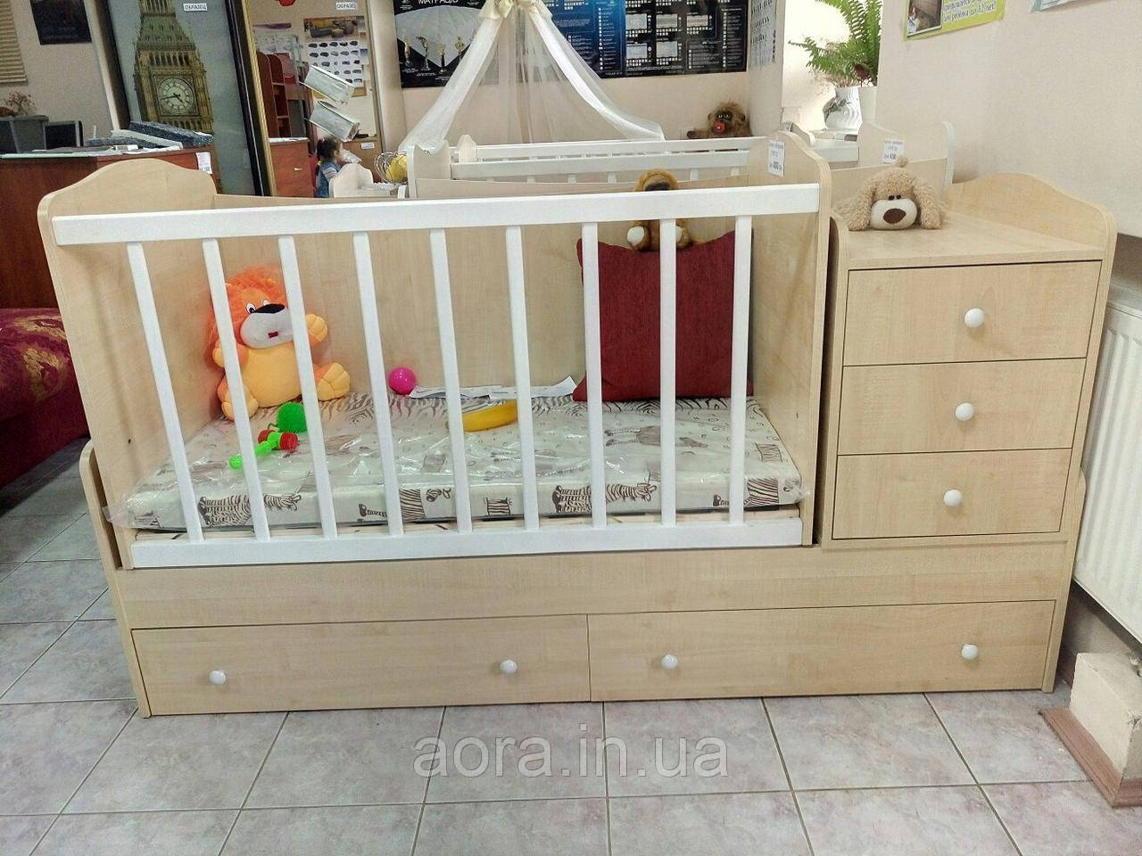 Дитяче ліжко-трансформер "Дрім" (Клен), фото 1
