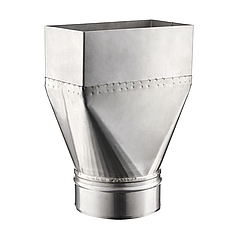 Перехідник димохідний 250*250/ø250 мм 0,5 мм Aisi 304 Stalar (42590)