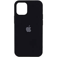 Чехол Silicone Case для Iphone 13 с закрытым низом / чохол для айфон 13 силикон кейс черный