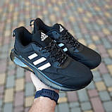 Мужские кроссовки в стиле Adidas чёрные с белым, фото 6