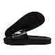Чоловічі шкіряні літні тапочки нахили Adidas (Adidas) Чорні, літні чоловічі чорні тапки. Чоловіче взуття, фото 4