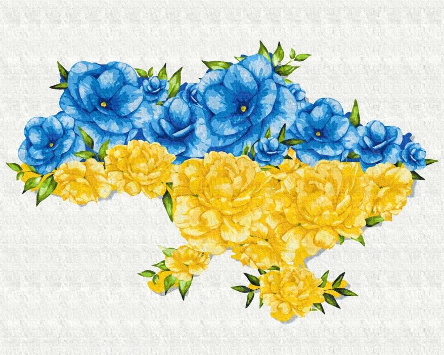 Картина за номерами Квітуча Україна (Без коробки) BrushMe 40 х 50 см (BS53081)