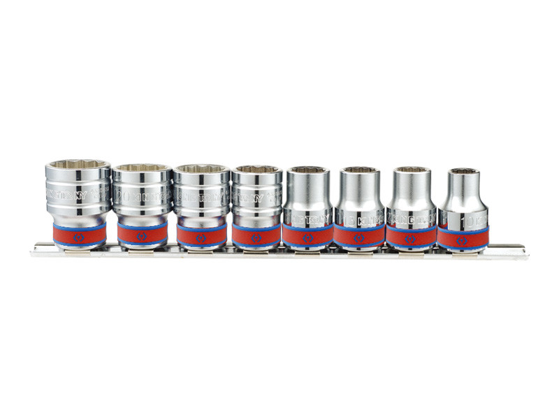 Набір головок 1/2" 8 од на планці 3/8"-7/8" 12-ти гранн. дюйм (блістер) KING TONY 4010SR (Тайвань)