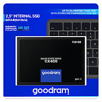 SSD Накопичувач GOODRAM CX400 128GB 2,5' SATA III (SDPR-CX400-128-G2)  (A), фото 3