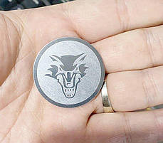 Металева пластина для магнітного тримача телефона дизайнерська Alitek Вовк, 35 мм, фото 3