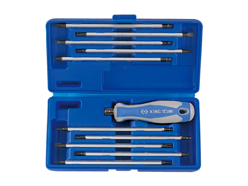 Викрутка з двосторонніми насадками 10 од. KING TONY 32518MR01 (Тайвань), фото 1