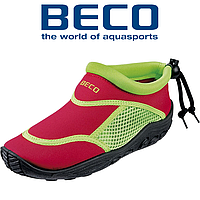 Аквашузи дитячі коралки взуття для коралів та пляжу тапочки для коралів BECO 92171 58, червоно-зелені