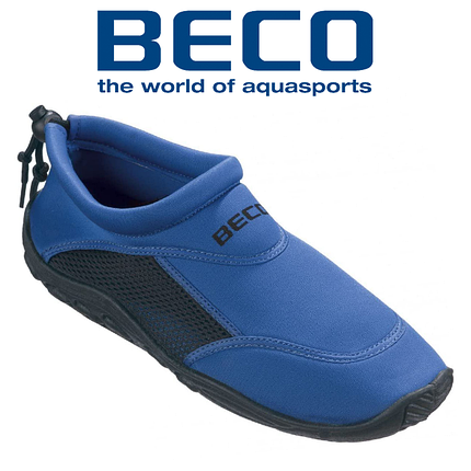 Аквашузи коралки взуття для коралів та пляжу тапочки для коралів аквавзуття BECO 9217 60, синьо-чорні, фото 2