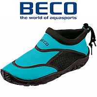 Аквашузи дитячі коралки взуття для коралів та пляжу тапочки для коралів BECO 92171 660, бірюзово-чорні