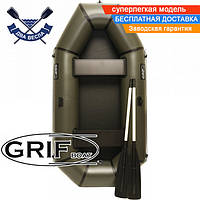 Надувная лодка Grif GL-240 из ПВХ 650 двухместная лодка ПВХ Гриф облегченная