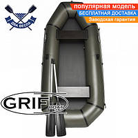 Надувная лодка Grif GH-270 двухместная без настила гребная лодка ПВХ Гриф