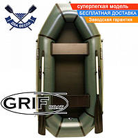 Надувная лодка Grif GL-250L ПВХ 650 облегченная без настила гребная лодка ПВХ Гриф с поворотными уключинами