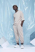 Спортивний костюм чоловічий літній молочний оверсайз футболки штани преміум'якість молодіжна Туреччина